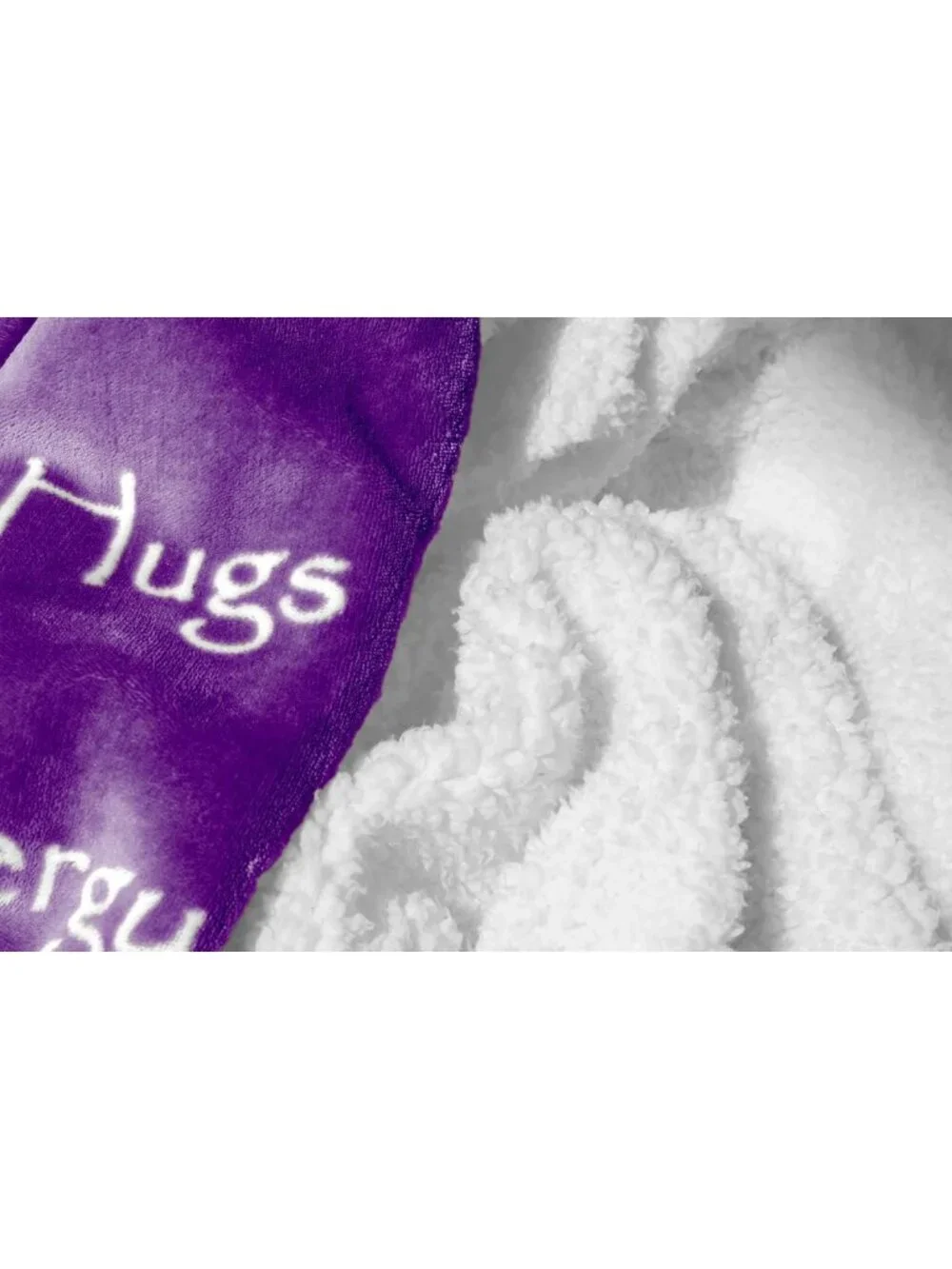 Super Soft Sherpa Blanket - Warm Hugs, Get Well Gift, Positive Energy, 50x65